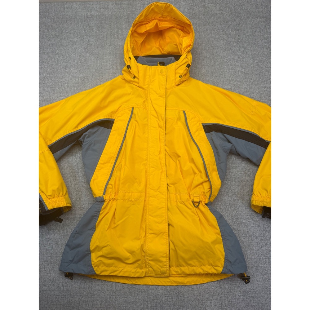 Vintage Columbia Core Interchange Ski Jacket Womens M Yellow Gray 3in1 Outdoors